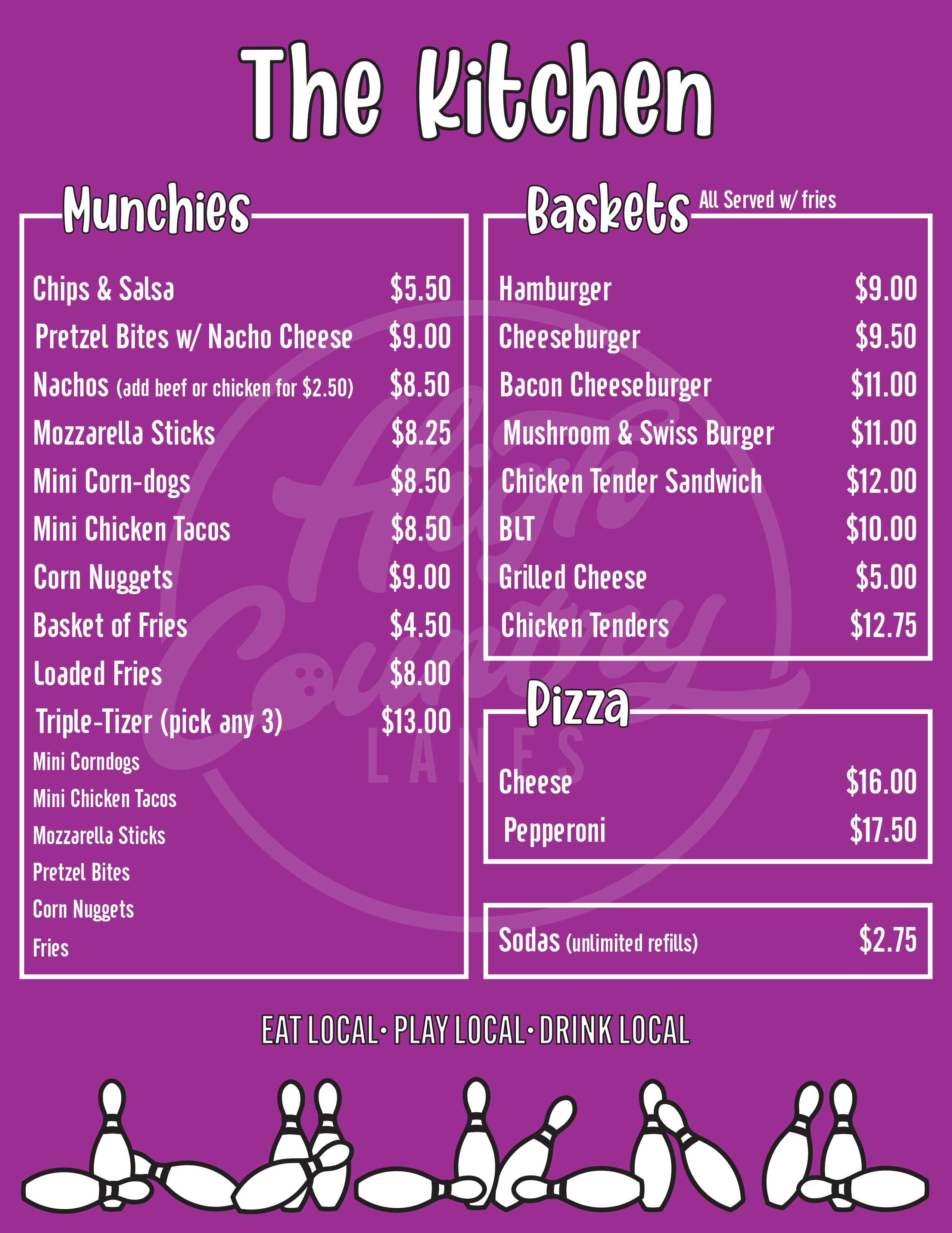 HCL Menu